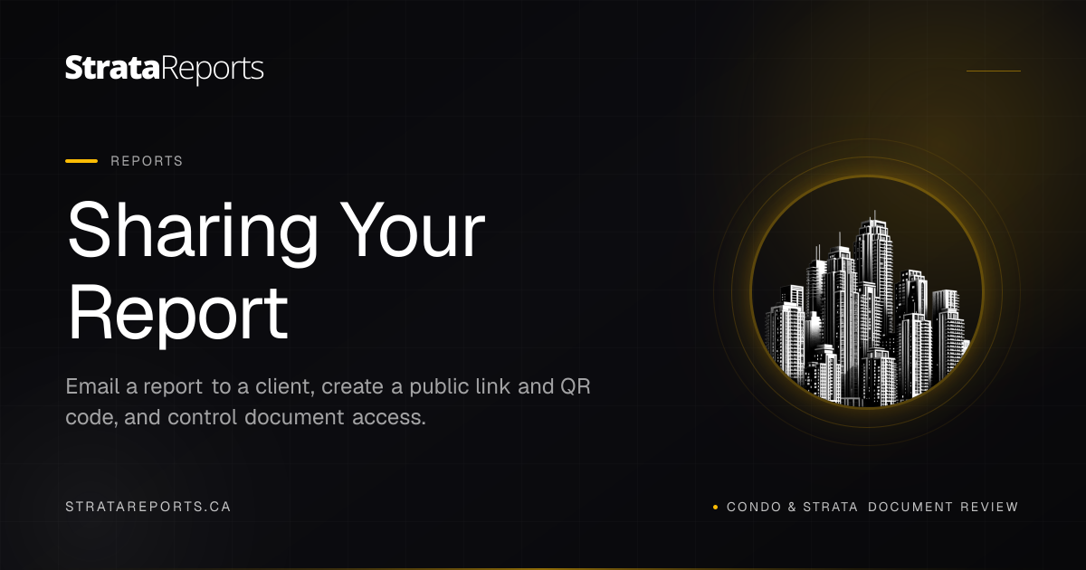 StrataReports | Sharing Your Report