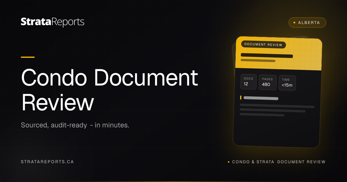 StrataReports | Condo Document Review Service