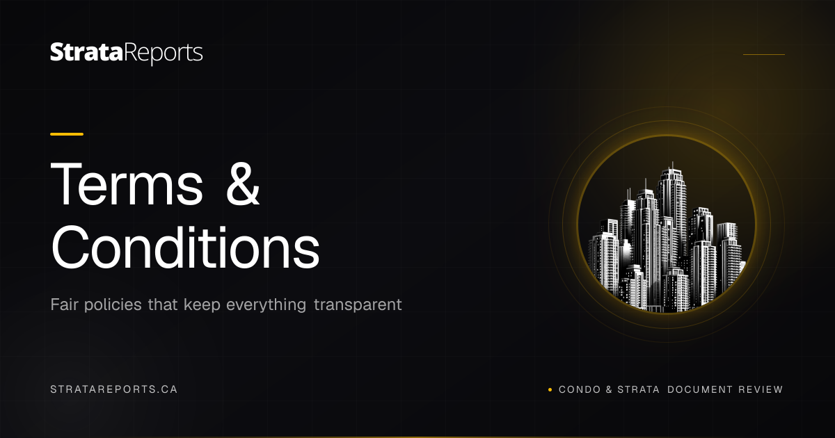 StrataReports | Terms & Conditions